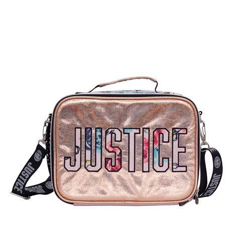 rose metalic lunch box|justice metal rose gold lunch box.